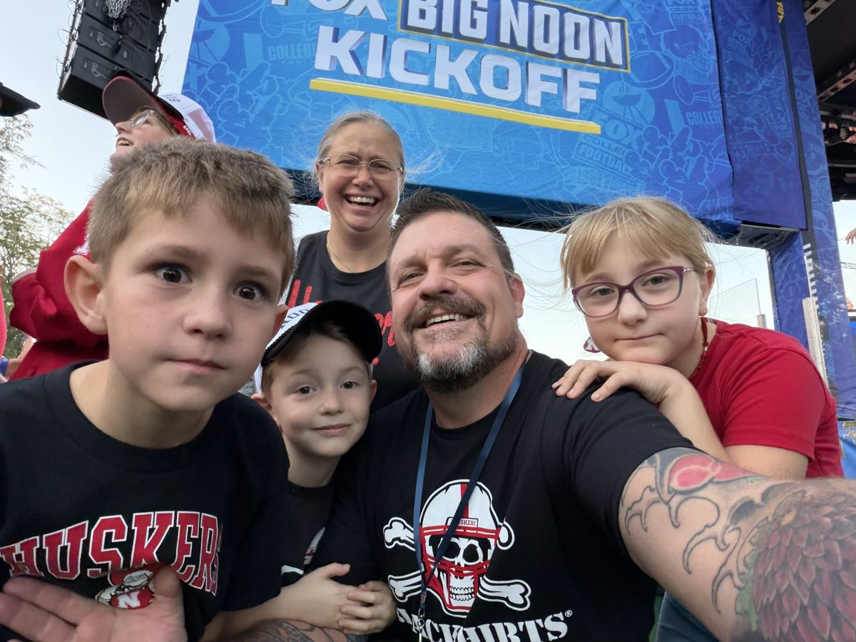 Steve, Sheri and the kids at Big Noon Kickoff